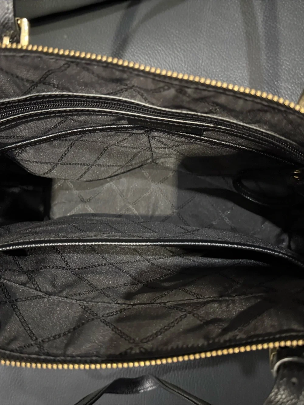 Michael Kors Black Saffiano Leather Tote with Gold Hardware